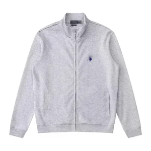Long-sleeved coat with a zipper stand-up collar 4963